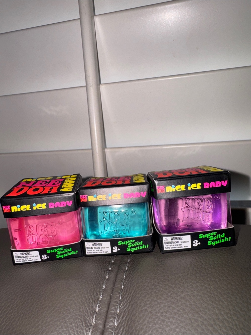 Nice Ice Baby NeeDoh Squish Toy BUNDLE OF 3❣️❣️❣️- Pink, Purple & Blue 💗💜🩵